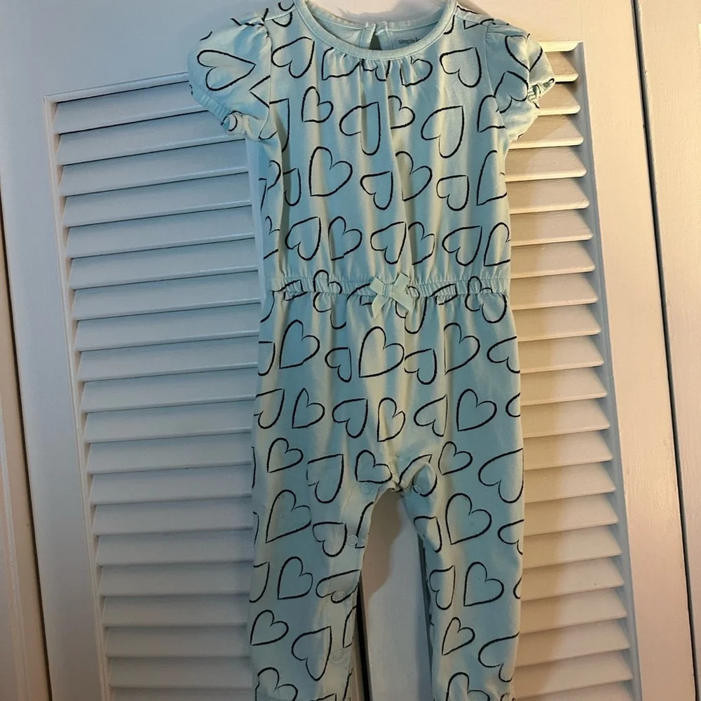 Carter's Black Speckled Bodysuit and Blue Hearts Bodysuit - Picture 8 of 10